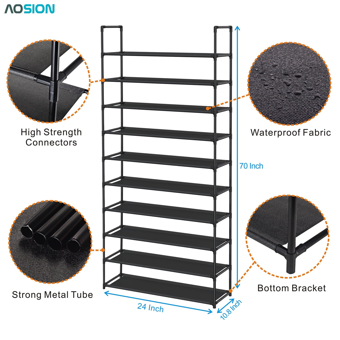 AOSION Stackable Shoe Rack Selling Point
