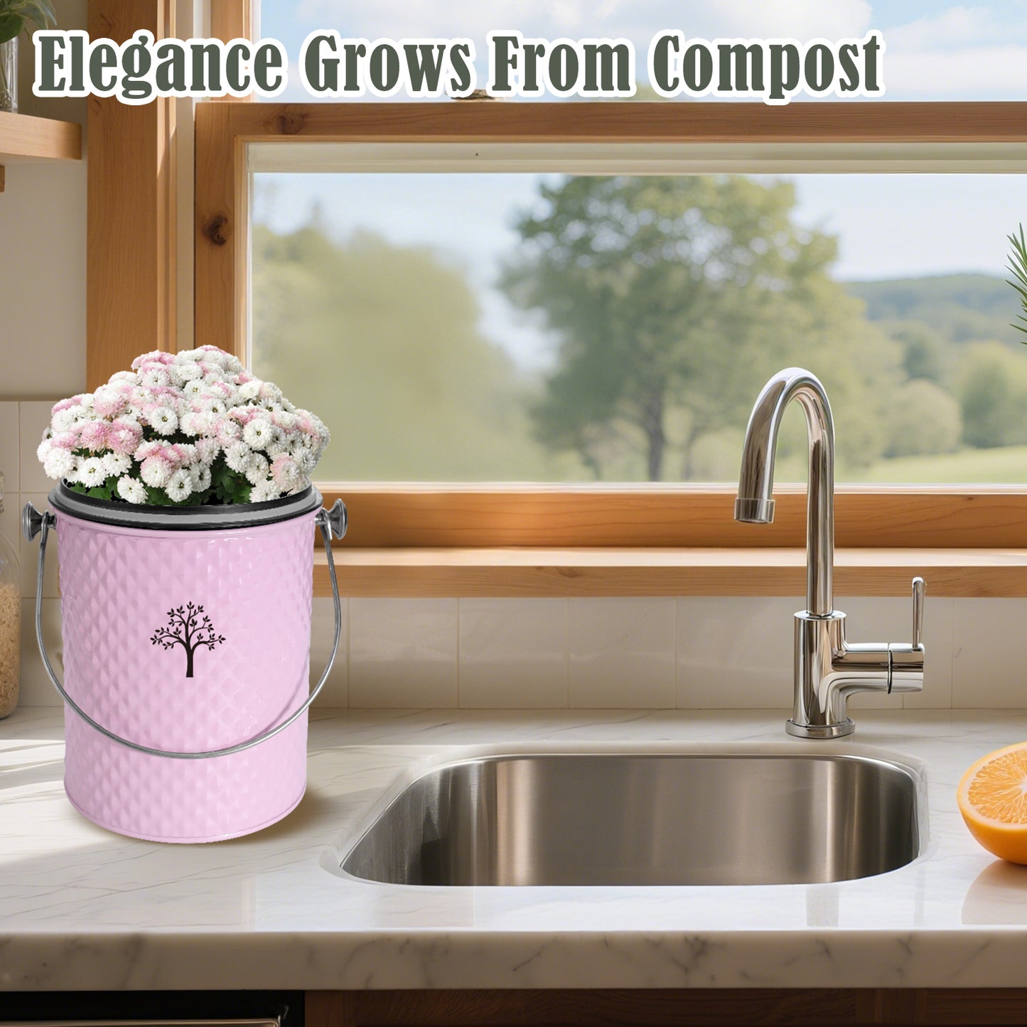 AOIOSN Countertop Compost Bin Kitchen,Odorless Indoor Compost Bin