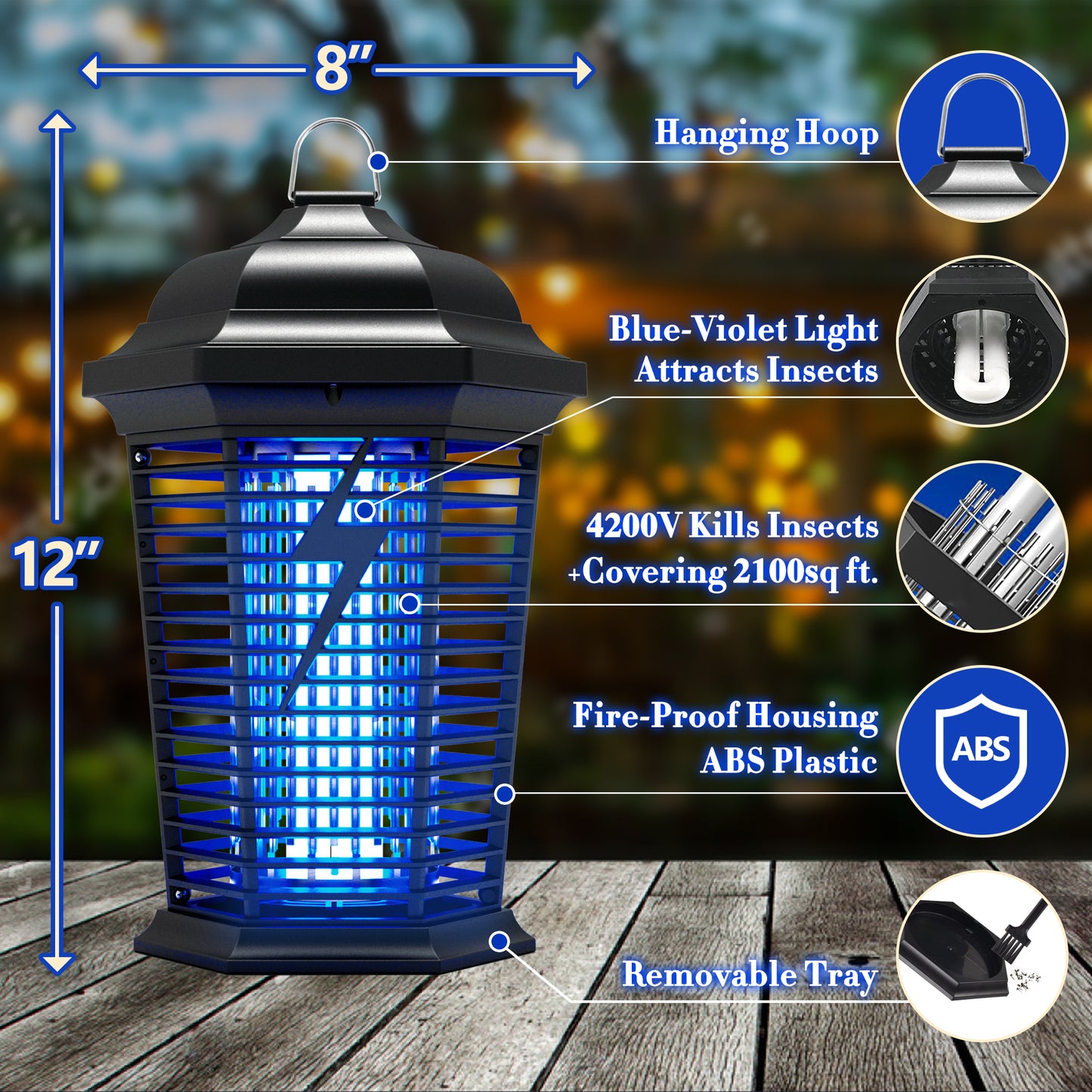AOSION Electric Bug Zapper for Indoor& Outdoor