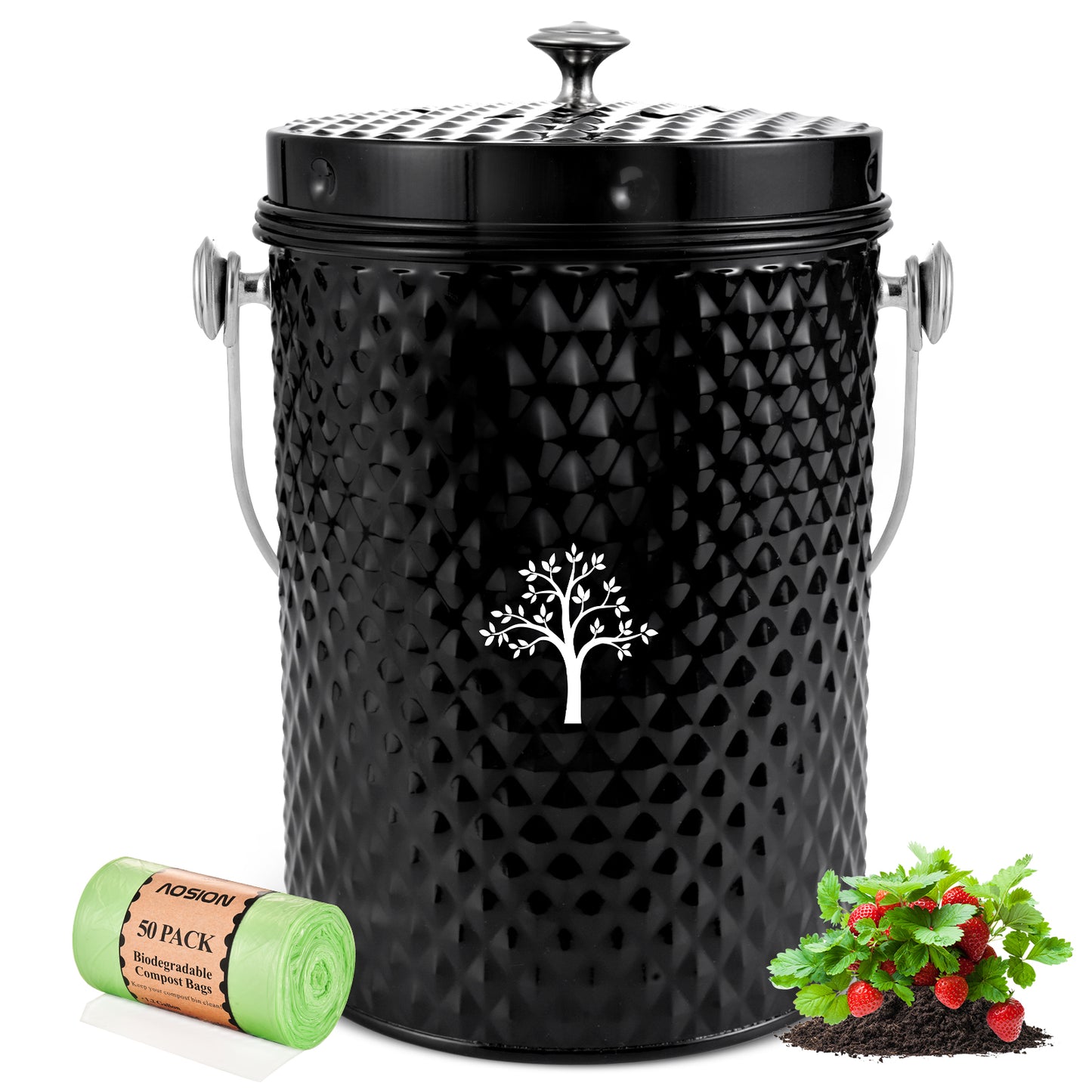 AOIOSN Countertop Compost Bin Kitchen,Odorless Indoor Compost Bin