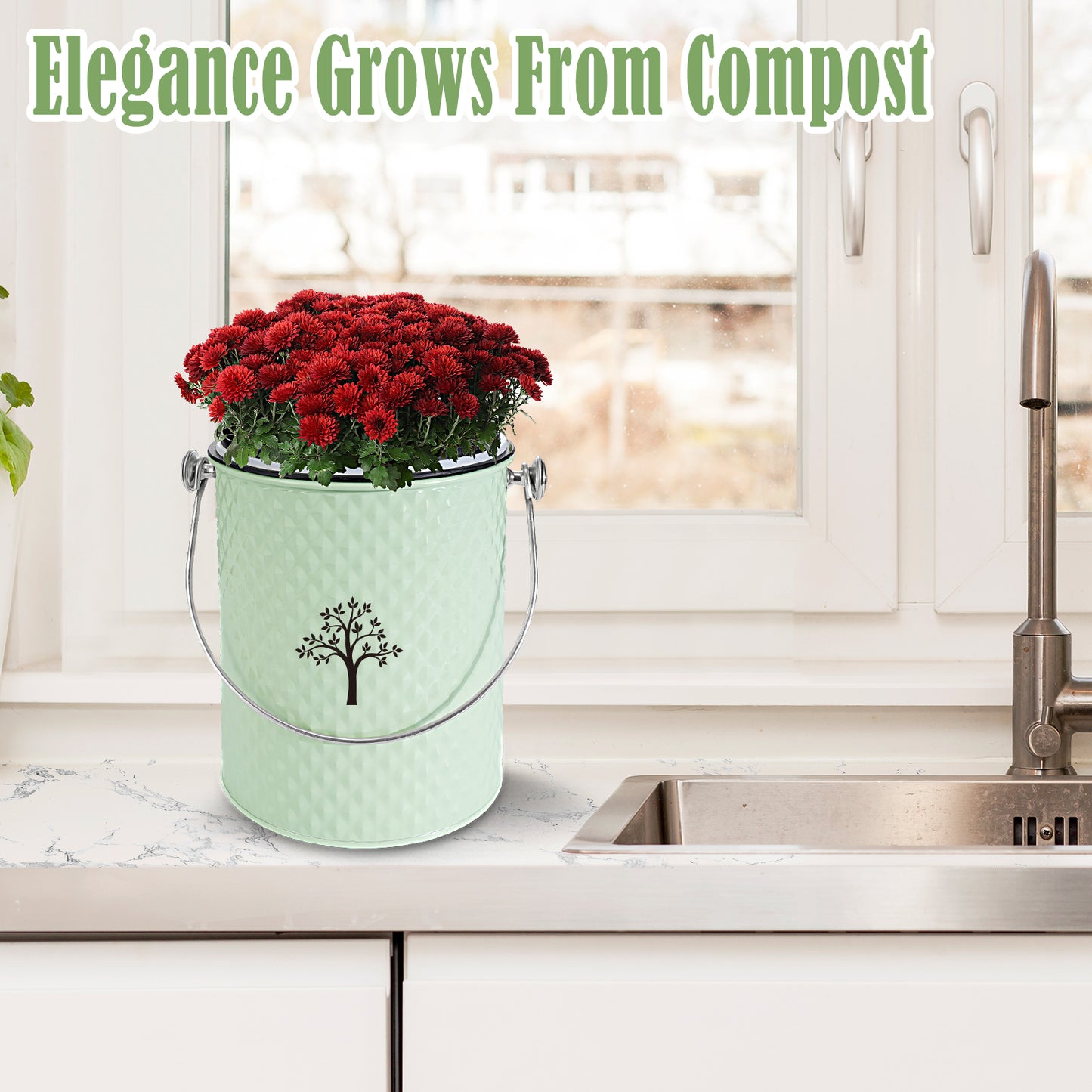 AOIOSN Countertop Compost Bin Kitchen,Odorless Indoor Compost Bin
