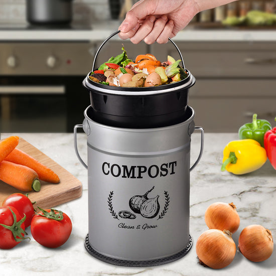 AOSION Kitchen Compost Bin Counter,1.0 Gallon Indoor Compost Bin