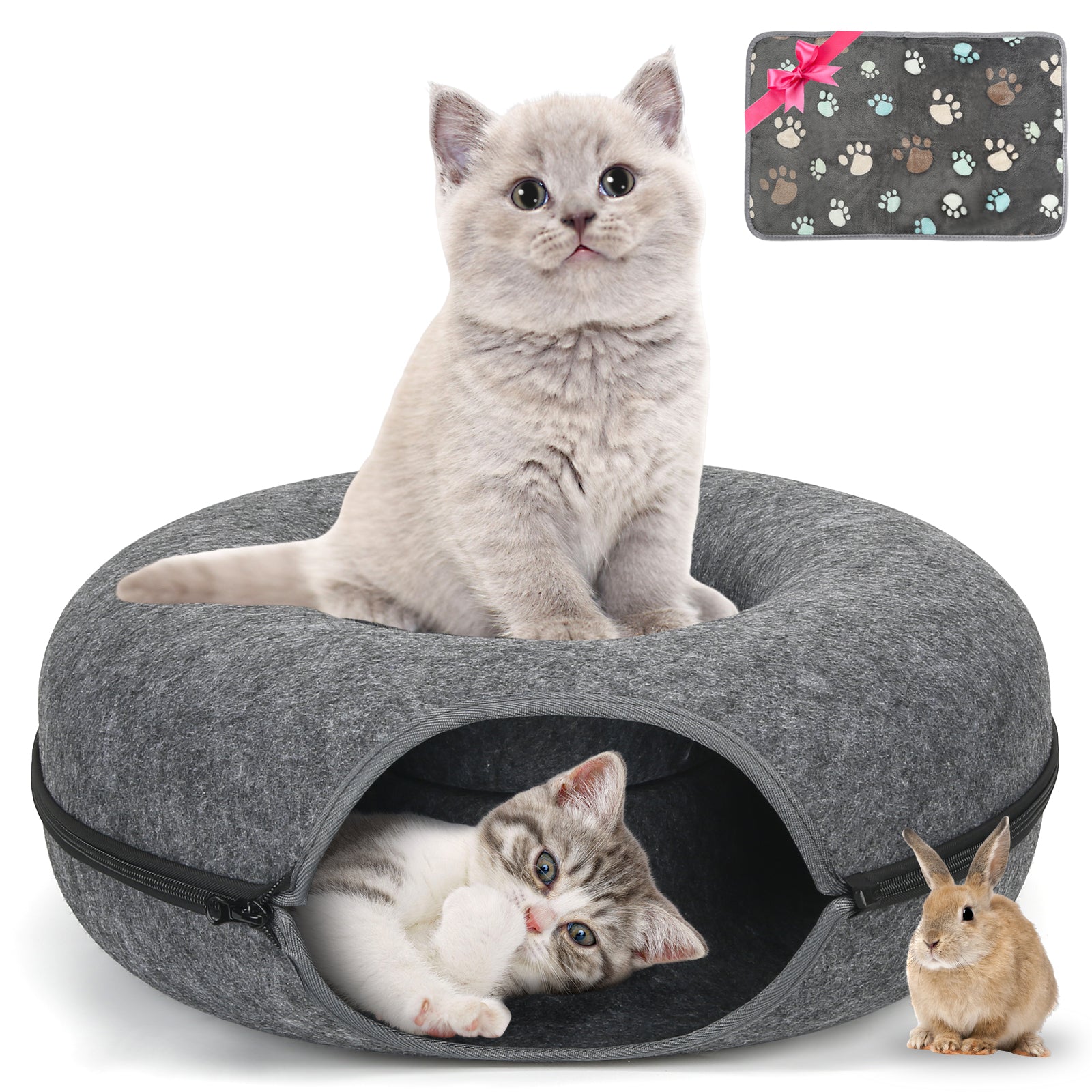 Grey cat outlet blanket