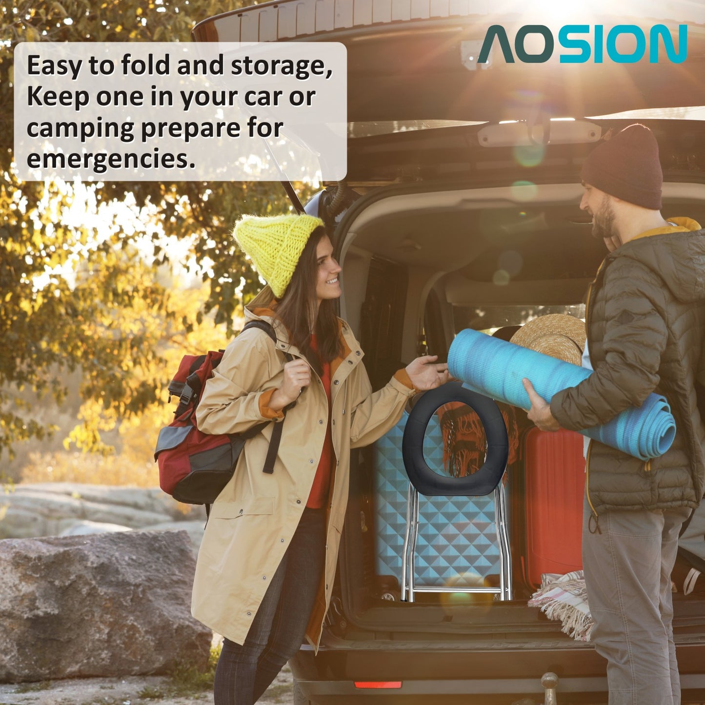 AOSION Portable Toilet for Camping
