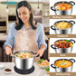 AOSION 6 Quart Pot, Stainless Steel Stock Pot with Glass Lid