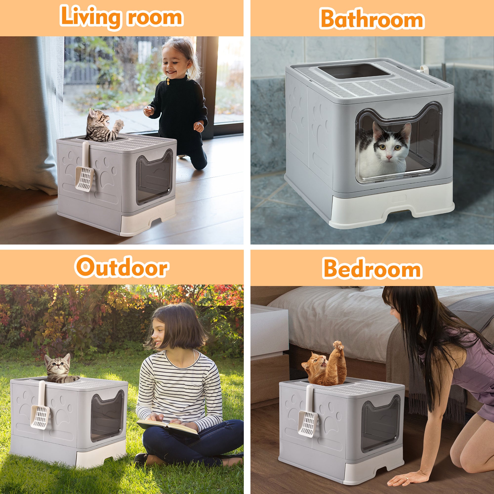 Foldable litter cheap box