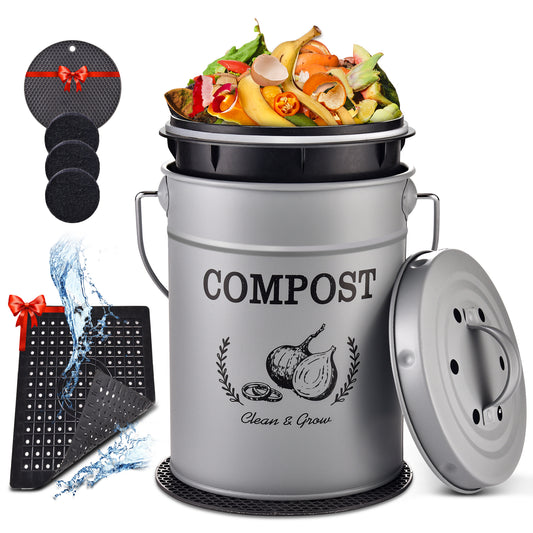 AOSION Compost Bucket, Kitchen Compost Bin