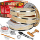 2-Tier Bamboo Steamer Basket Set 10 Inch with Reinforcement & Handle